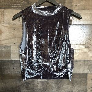 🌵Topshop Velvet Crop Top